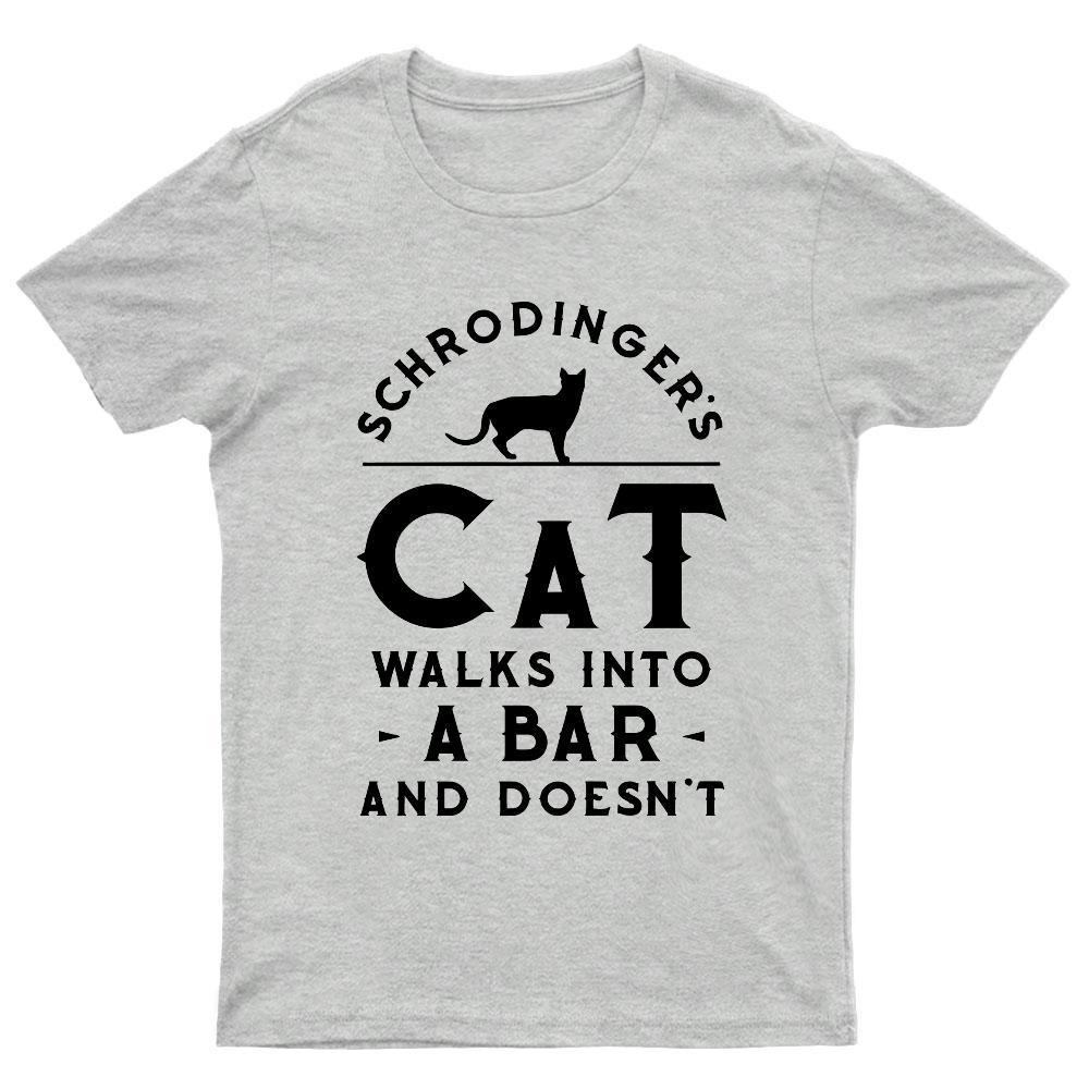 Schrodingers Cat Walks Into a Bar Geeky T-Shirt
