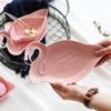Керамическая тарелка 3D Фламинго Розовые керамические миски Закуски Простые фрукты Десерт Еда Обеденные тарелки Набор кухонной посуды Подарки на день рождения