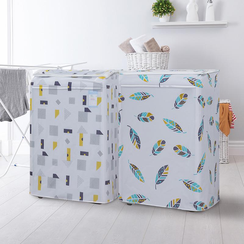 1PC Washing Machine Cover Waterproof PEVA Home Supplies Dryer Dust Cover Transparent Drum Waching Machine Cover Household