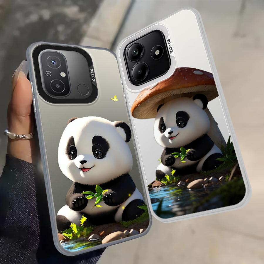 Cute Panda Case for Xiaomi Poco C51 F3 GT F4 C50 X3 Pro X5 X3 NFC Back Phone Cover