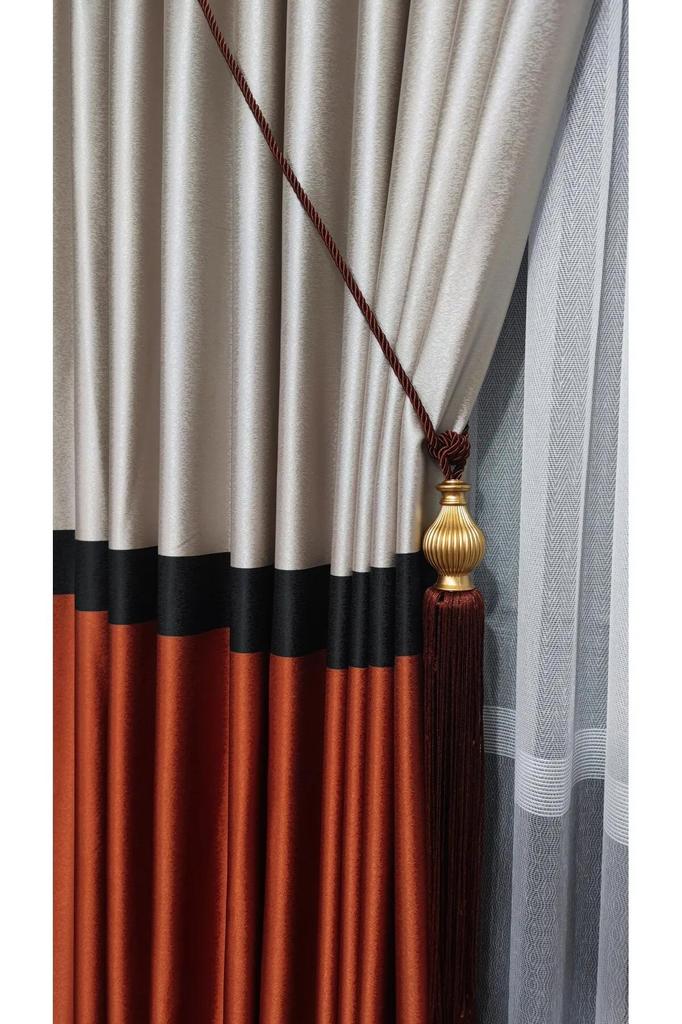 EPeddler Home Одностворчатая фоновая занавеска, плотно плиссированная, жаккардовая, с ярким рисунком