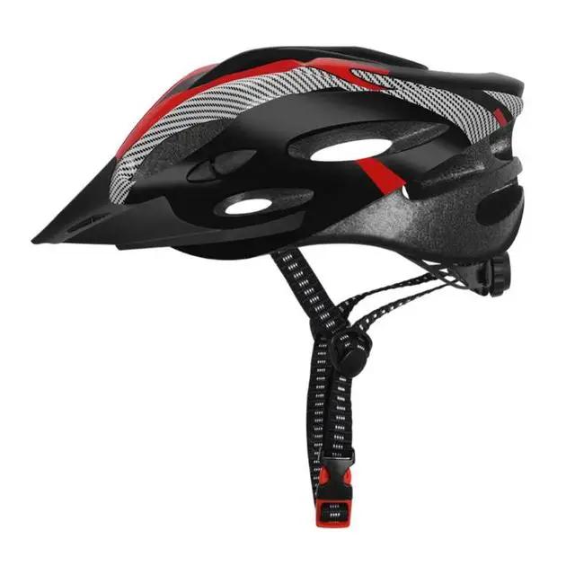 Carbon Fiber Texture Helmet Adult MTB Mountain Bike Cycling Equipment Safety Bicycle Motorcycle Hat Caps Female Male EPS Foam