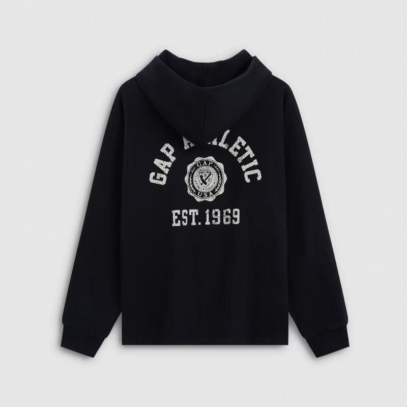 Gap Унисекс худи с принтом-значком из French Terry