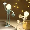 DIY Shape Night Lights Funny Sportsman Shape Versatile Lamp Mini Cute Suction Bedside Lamp Desk Lamp Home Christmas Decor Light