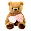 [Sears] Teddy Bear Plush Heart-shaped Jewelry Box Gift Set (Brown) Tdt-01-br
