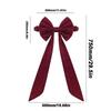 Velvet Christmas Red Chair Bows Elastic Ribbon Gift Bows Burgundy Chair Sashes Big Bows Tie Back