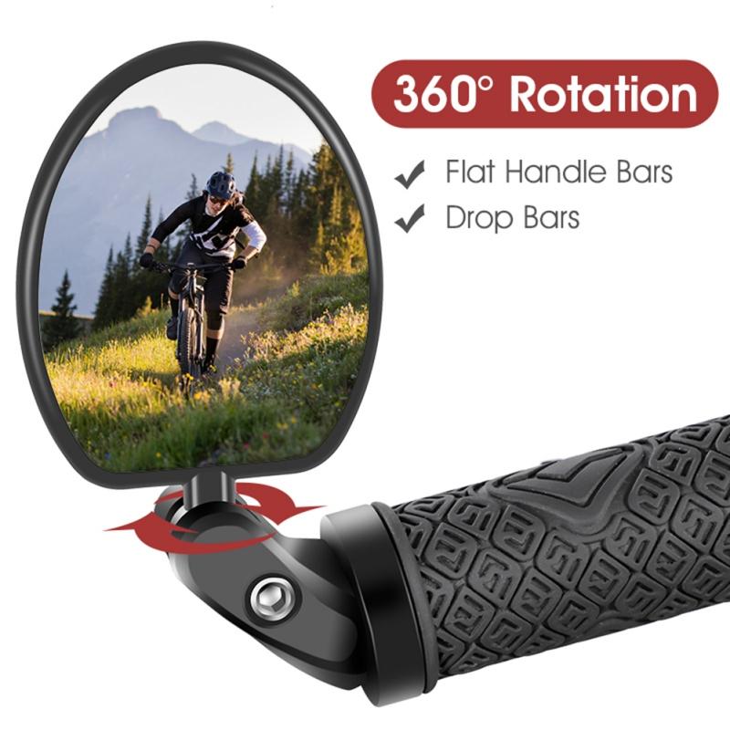 Bicycle Rearview Mirror Mountain Bike Road Car Folding Rearview Mirror Anti-collective Riding Equipment Square Rearview Mirror