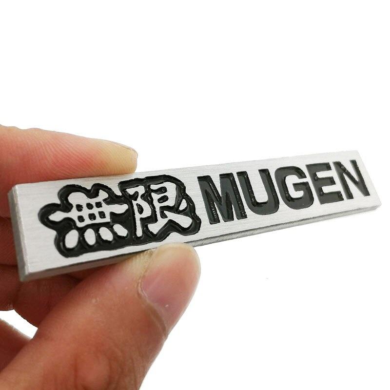 1Pcs 3D Aluminum Mugen Emblem Chrome Logo Rear Badge Car Trunk Sticker Car Styling Fit For Civic Accord CRV