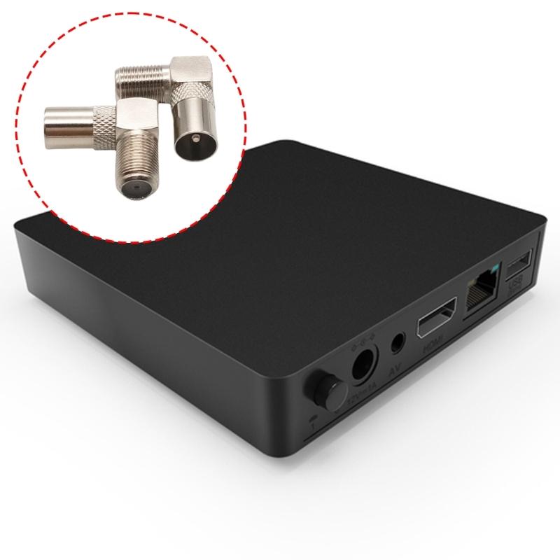 Адаптер F-розетка - F-вилка под прямым углом 90 градусов, сплавная текстура, кабельный разъем, подходит для передачи сигнала