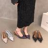 Bow Sexy Pointed Toe High Heels Shoes Elegant Women Sandals 2025 Brand Mary Jane Summer Fad New Party Dress Shoes Pumps Mujer