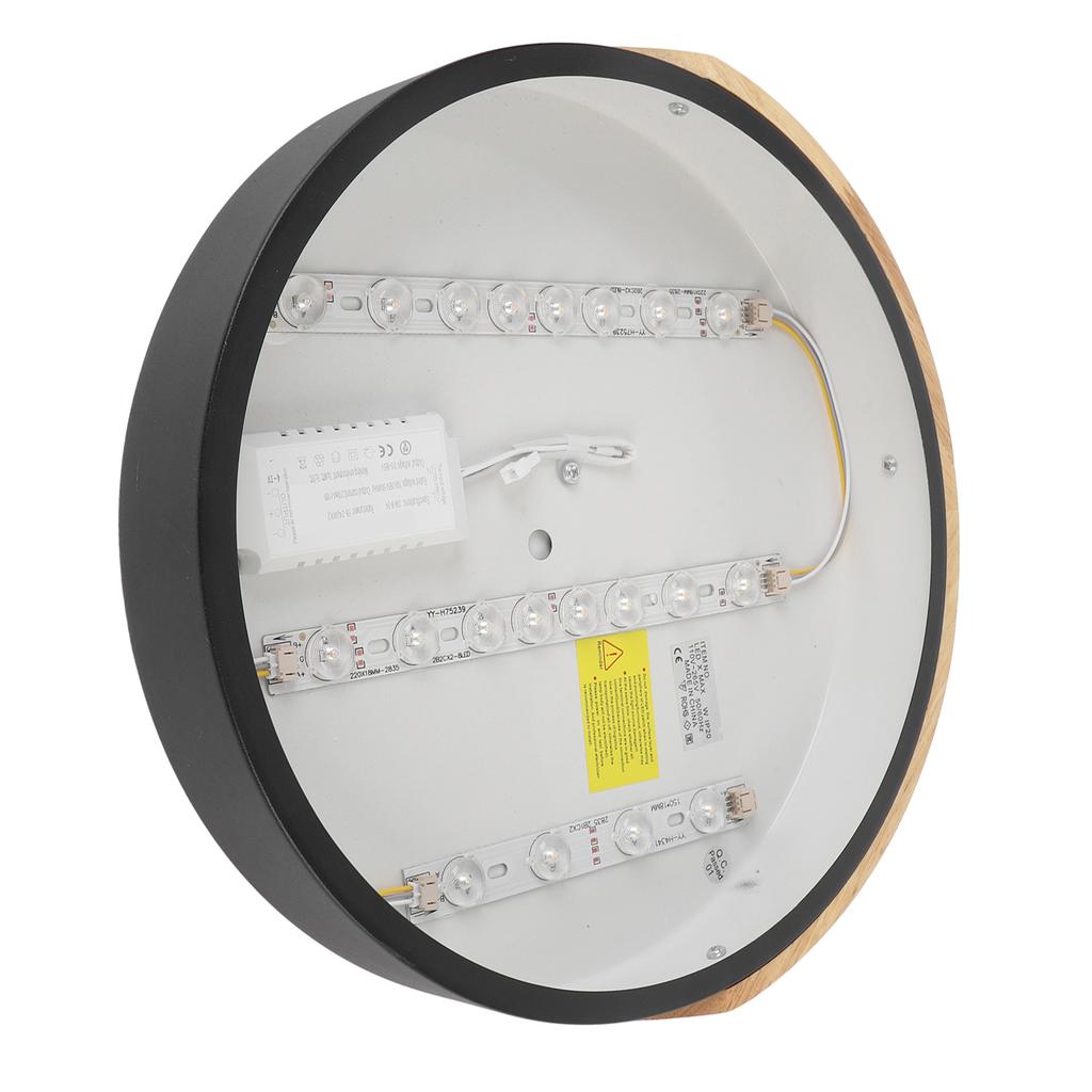 Светодиодный потолочный светильник из железа и дерева, поликарбонат, бесступенчатый, с регулировкой яркости, круглый, скрытый, современный потолочный светильник