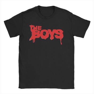 Винтажные Футболки с Логотипом The Boys Унисекс ЖЕНСКИЕ Хлопковые Футболки с Круглым Вырезом Футболки с Коротким Рукавом Идея для Подарка Одежда