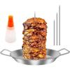 Вертикальный шампур для гриля (для такос Аль Пастор, шаурмы, кебабов), из нержавеющей стали, с 3 размерами шампуров(8", 10" и 12")