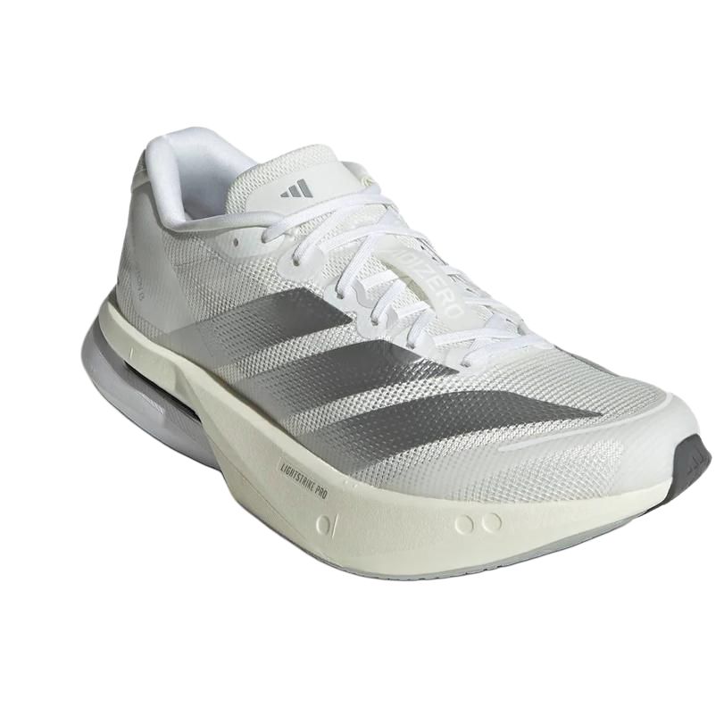 adidas  Adizero Boston 13 White Matte Silver Women Sneakers Cloud-White Dash-Grey JS4948