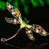 Elegant Dragonfly Zircon Brooch - Creative Style Pin for Women