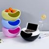 Snacks Bowl Creative Bowl Double Layer Dry Fruit Containers Snack Storage Box Sunflower Seed Nut Bowl With Shell Storage
