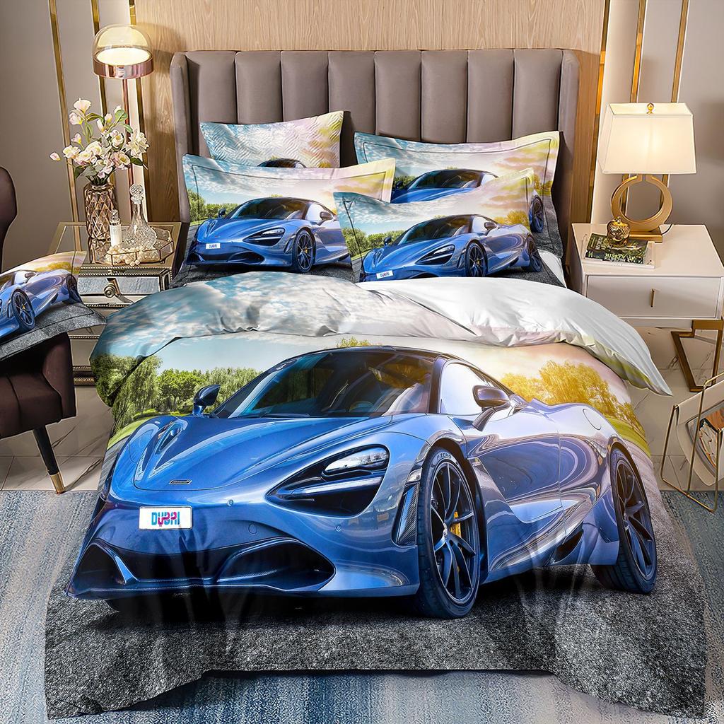 Sports Car Bedding 3D Digital Printing Two-Piece Quilt Set Three-Piece Home Textile