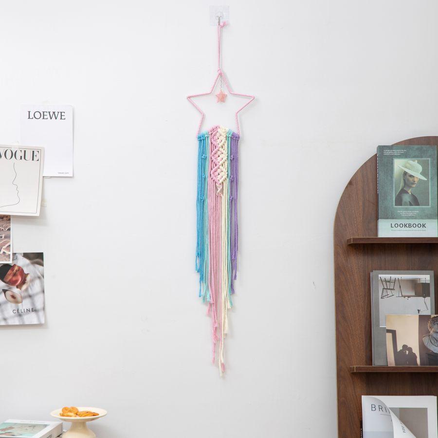Colorful Woven Tapestry Dream Catcher Handmade Pendant Home Wall Hanging Star Moon Decoration Hanging Cloth Beautiful Durable