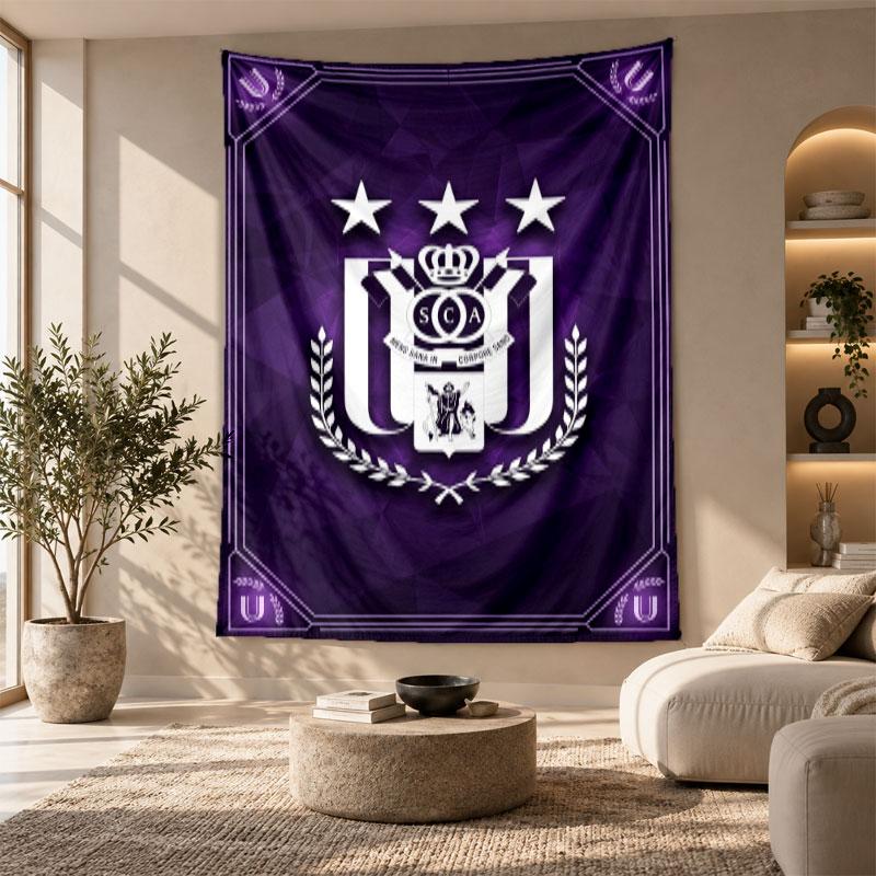 Decorative Tapestry,Anderlecht FC Printed Wall Art, Lightweight Wall Hanging For Bedroom Background