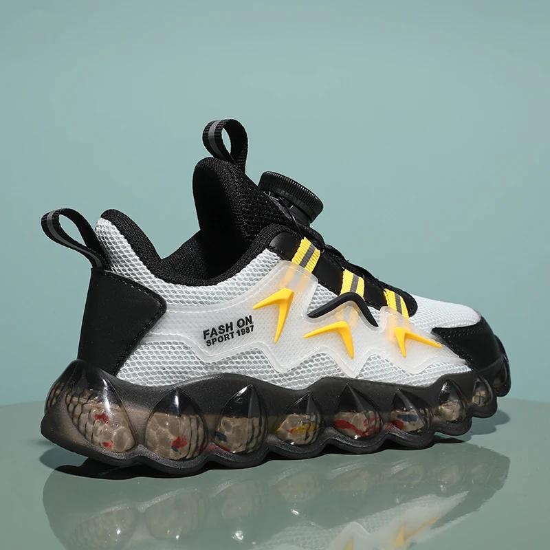 Модная детская спортивная обувь для мальчиков, беговая, для отдыха, сетчатая, удобная, для улицы, детская повседневная, теннисные, легкие кроссовки, теннис