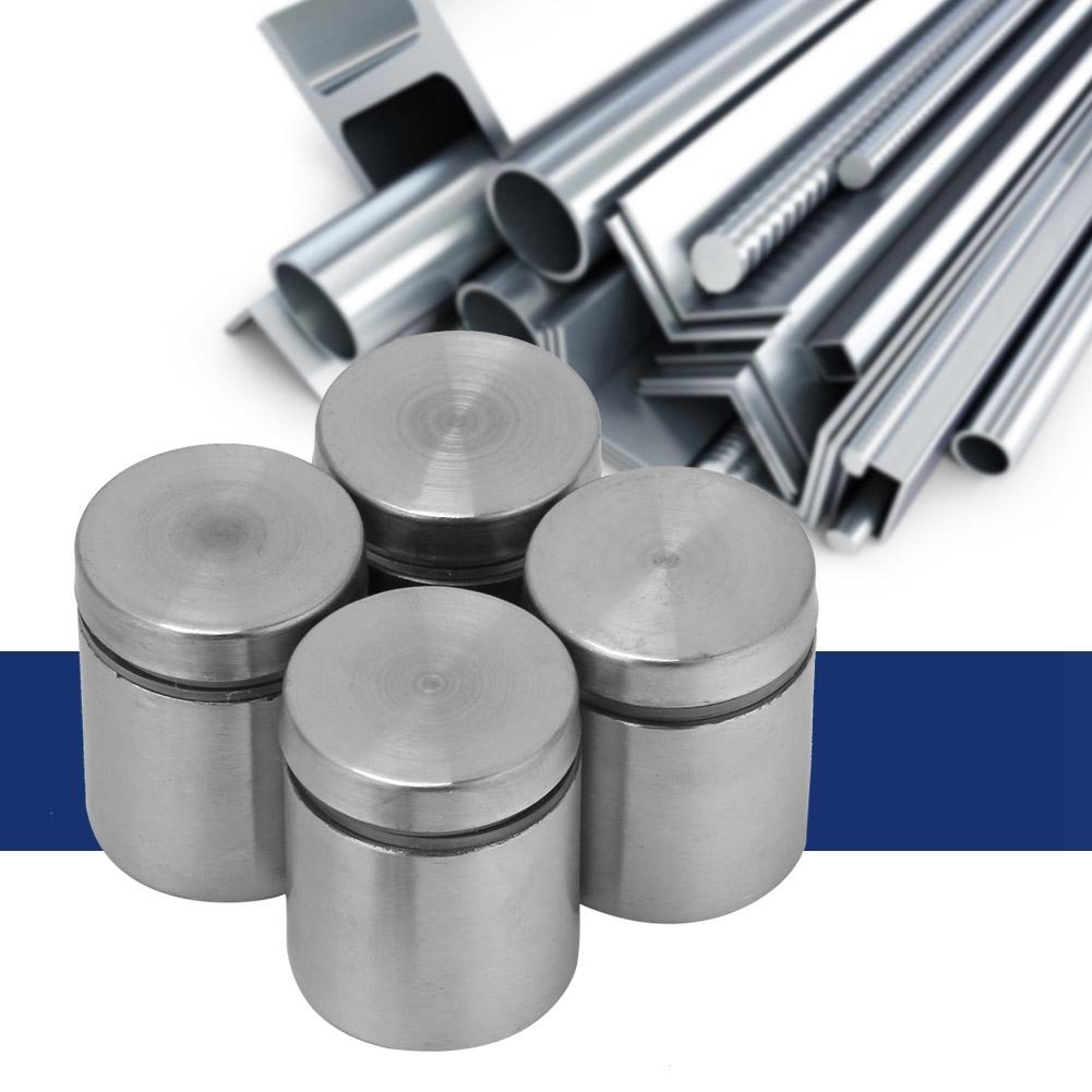 4pcs Stainless Steel Advertise Fixing Pins Glass Standoff Mounting Bolts (25*25mm)