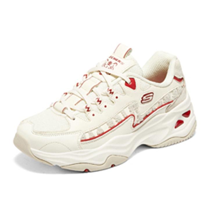 (WMNS) Skechers D'Lites 'Белый Красный' Женские 896069-WRD