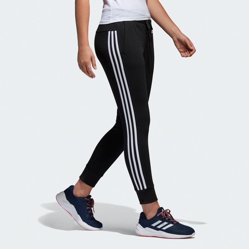 Adidas Three Stripe Casual Sports Tapered Pants Women Bottoms Black S97117
