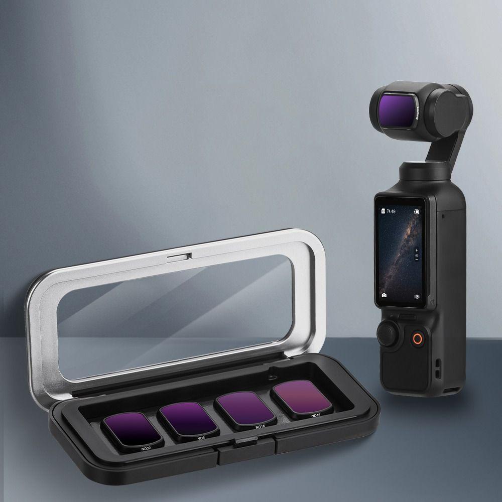 Protective Lens Filters Storage Box for DJI Osmo Pocket 3 UV/CPL/ND Wide-angle Lens SD/TF
