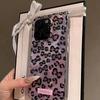 Pink Leopard Print Phone Case for IPhone 16 15 14 Pro Max 13 12 11 Pro Max16e  8 7 Plus SE  XS XR X Tinfoil Pattern Cover