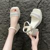Internet Celebrities Popular High Heel Thick Heel with Sandals Women 2025 New Summer Sweet Women Not Tired Feet Women's Shoes