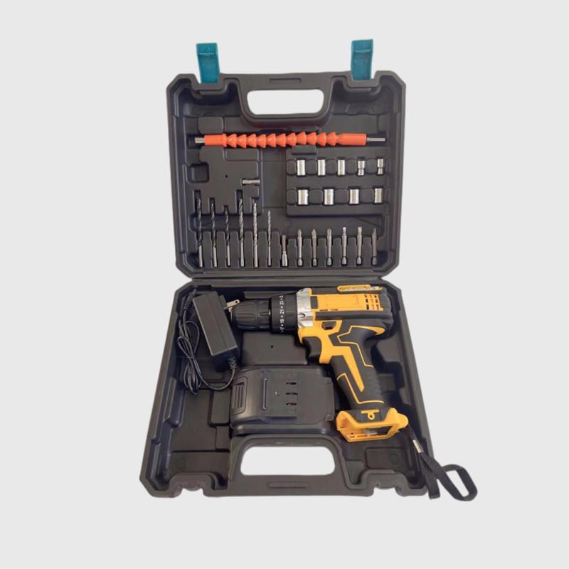 Дрель-шуруповерт DW 21V с литиевой батареей: Трехфункциональная ударная, двухскоростная, многофункциональная ручная дрель, электрическая отвертка.