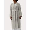 Peignoir col châle Eponge coton 380 gr/m² "Naïa" Vent du sud - Craie - Taille S