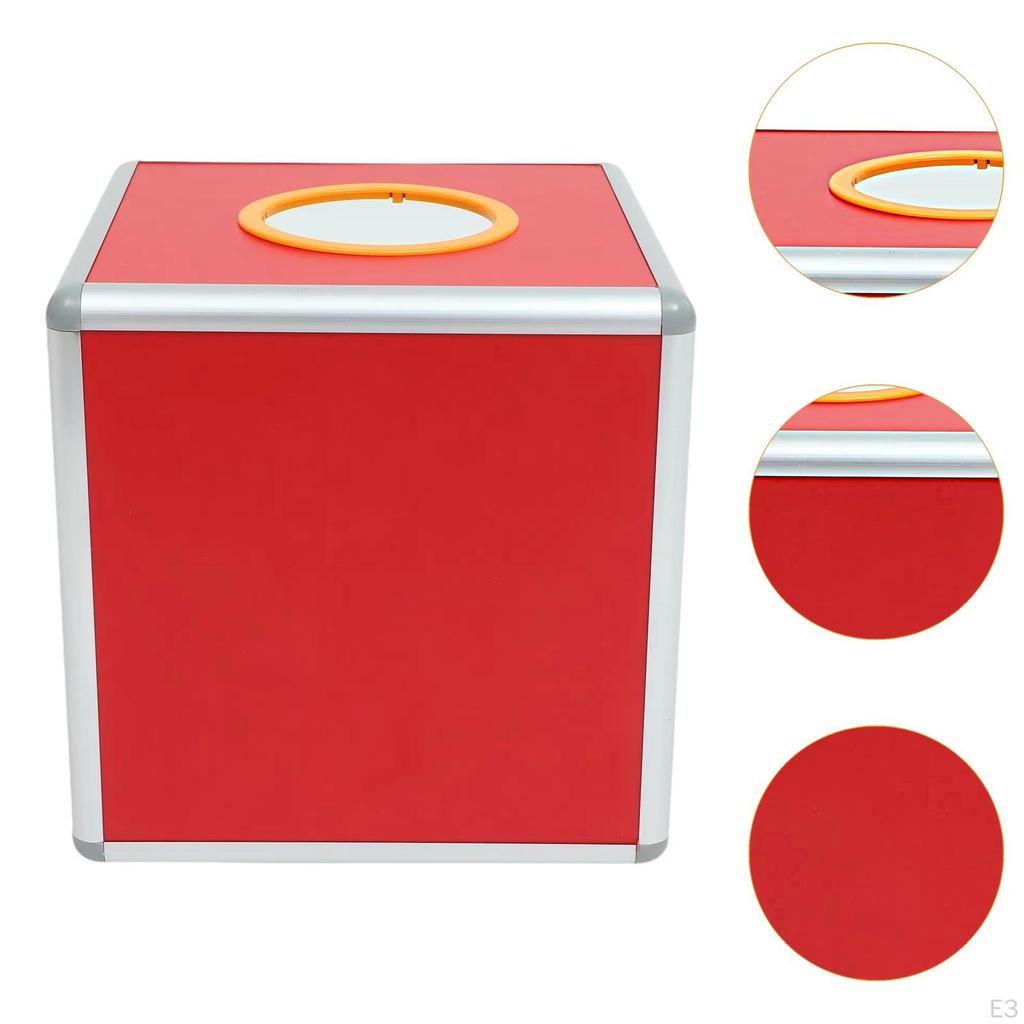 Ballot Box Lottery Aluminum Alloy Ticket Raffle with Slot Storage