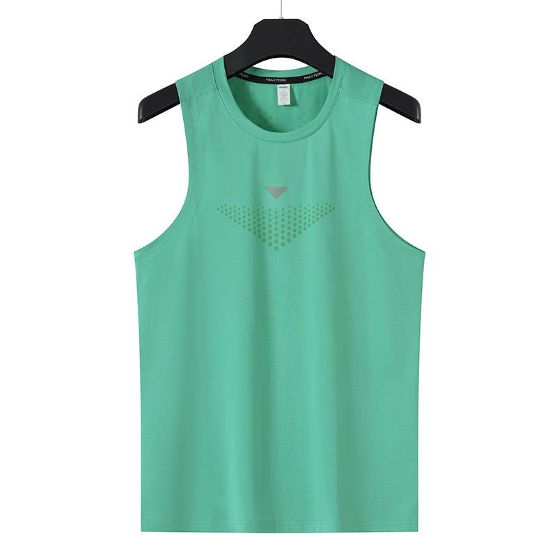 Мужская ультратонкая быстросохнущая эластичная спортивная майка, многоцветная, без рукавов