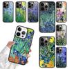 Чехол для телефона с картиной 'Сиреневые Ирисы' Для iPhone 17 Air 14 13 12 16Pro Max 15 Plus Чехол-оболочка Max coque