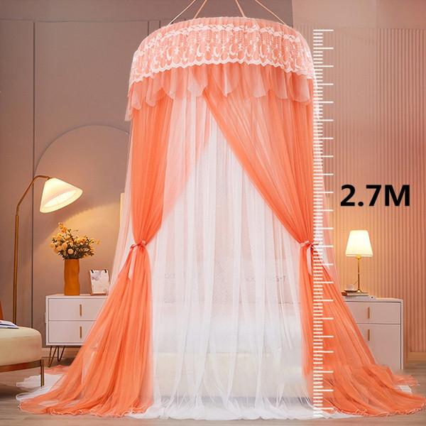 Романтическая принцесса, купол, москитная сетка, градиент, двойные цвета, кружевной балдахин для кровати, трехдверная подвесная сетка для кровати, занавеска