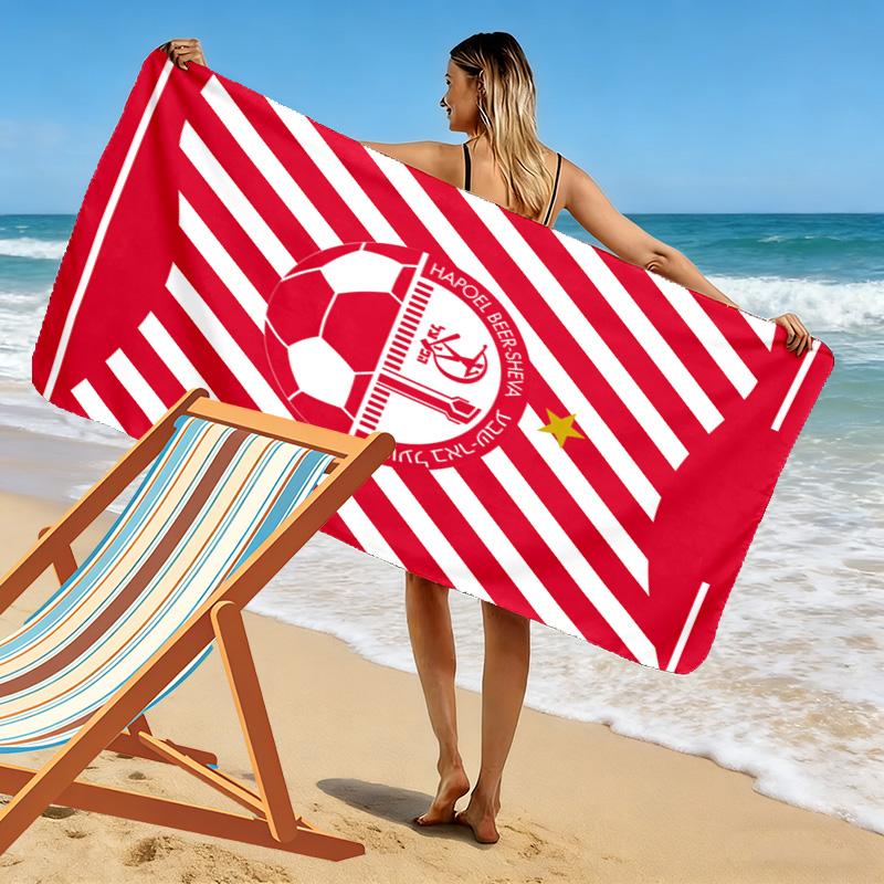 Пляжное полотенце Hapoel Jerusalem Print, Большое, Мягкое, Быстросохнущее, для Пляжа, Кемпинга, Плавания