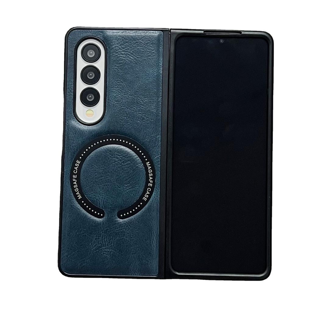 Подходит для складного телефона Samsung Galaxy Z Fold6 Чехол ZFLIP6 Кожаный MagSafe Пылезащитный Чехол