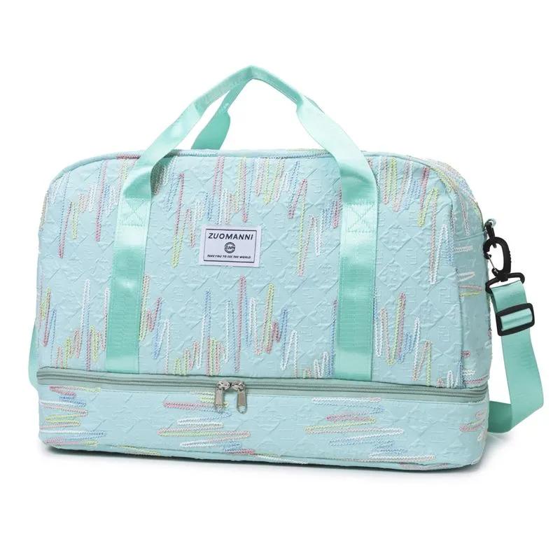 Большая вместительная сумка для фитнеса, дорожная сумка для хранения на короткие расстояния, спортивная сумка для йоги, многослойная дорожная сумка