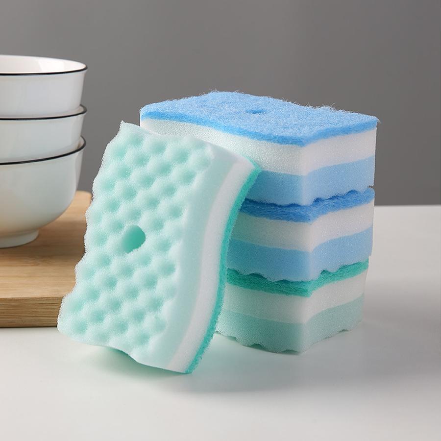 Губка для посуды S-образной формы - Впитывающая, пенящаяся, не царапающая, инструмент для чистки кухни, 4 шт.