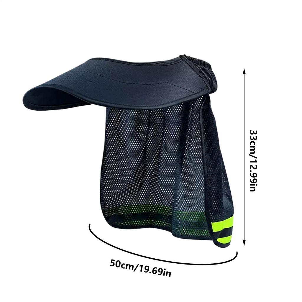 Summer Sun Shade Safety Hard Hat Neck Shield Helmet Sun Shade Reflective Stripe Cap Cover for Construction Worker