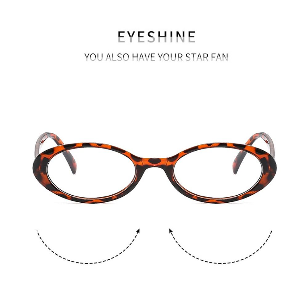 New Oval Frame Glasses Retro Fashion Cat Eye Glasses Narrow Spectacles Plain Glasses Anti-Blue Light Eyewears