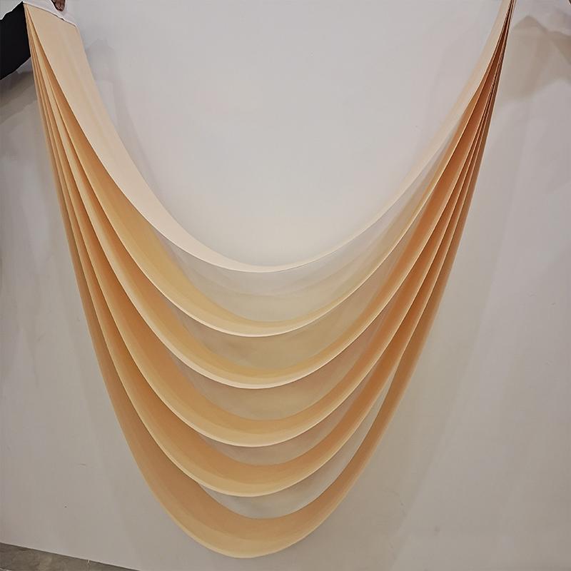 Wedding Ceiling Cloth Curtain 6 Layer Wave Curtain Drapery Fabric Draping Birthday Party Ceremony Reception Wall Hanging Decor