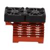 40?42mm Brushless Motor Cooling Fan Dual Motor Heatsink Radiator for 1/8 Remote Control CarOrange