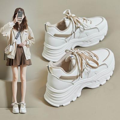 Туфли на платформе Dad Shoes, женская весенняя новинка, модные универсальные, красивые, легкие, повседневные белые туфли