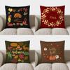 Home Decor Hello Autumn: Squirrels & Fall Leaves Pillow Pattern Cushion Cover Suitable for Sofa Bedroom Car Pillow Cover