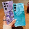 Прозрачный чехол для телефона с цветным мраморным узором для Samsung Galaxy A57 A37 A17 A56 A36 A55 A35 A26 A16 A25 A15 A54 Мягкая силиконовая крышка
