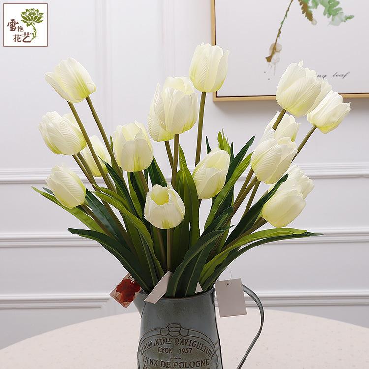 Artificial flower silk flower decorative ornament living room, simulated tulip bouquet