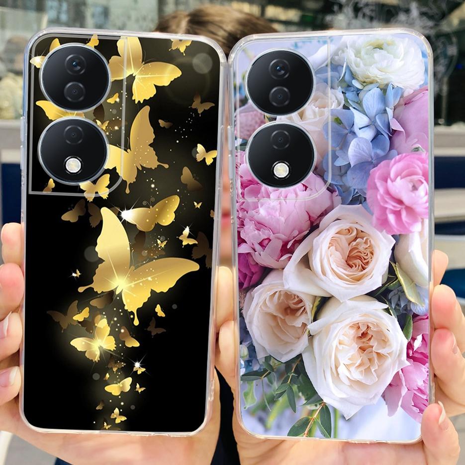 For Honor X7b 5G Case Cute Cat Butterfly Painted Cover Soft Silicone Phone Cases For Honor X7b X 7b HonorX7b Fundas 6.8'' Bumper