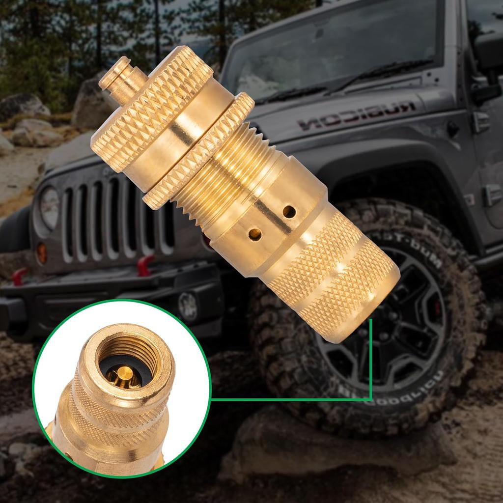 Spurtar Tire Deflator, 6-30 PSI Air Down Tire Deflators Offroad Accessories For Jeep, Car, Truck, Motorcycle, And ATV (4 Pack With Storage Bag)